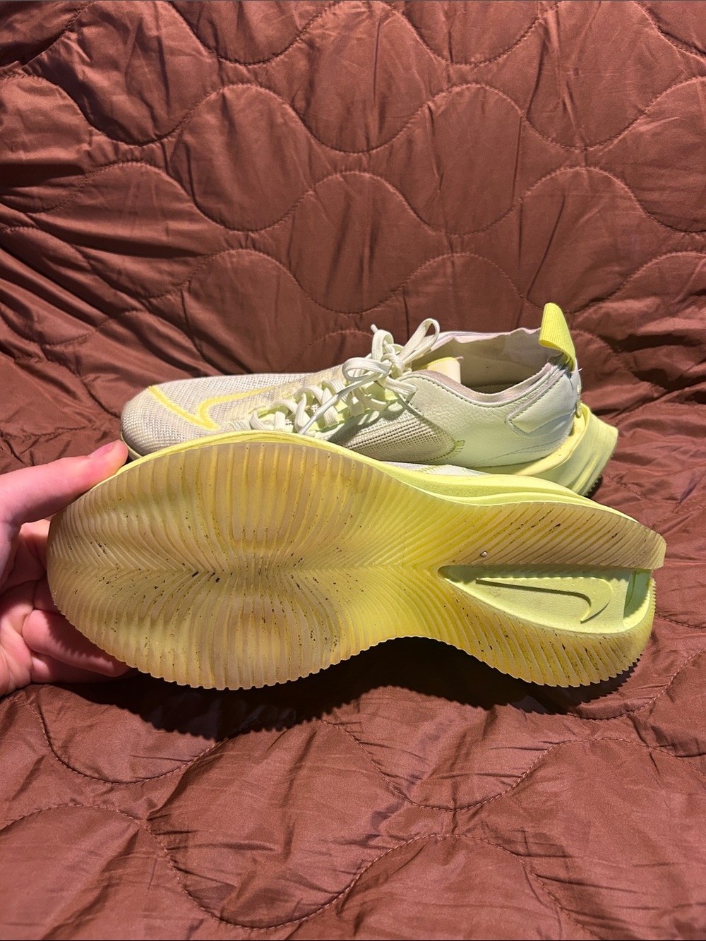 Nike Women’s Running Sneakers - White and Pale Yellow - Picture 3 of 5